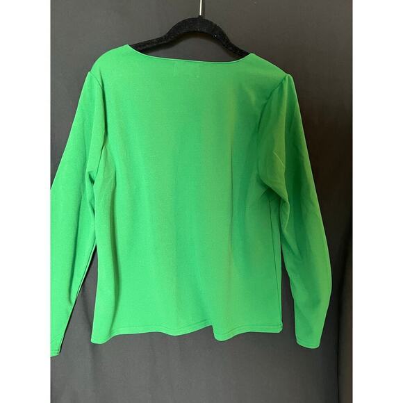 Melloday Blouse/Green/Large/Button Detail/Holiday/Work/Professional - Picture 6 of 7